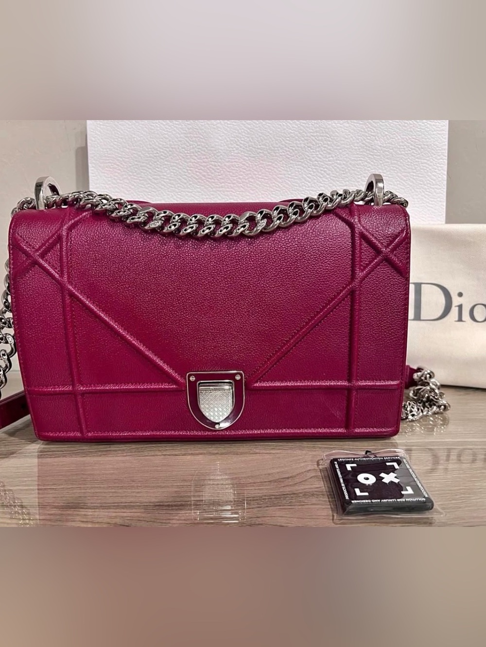 Dior diorama red bag